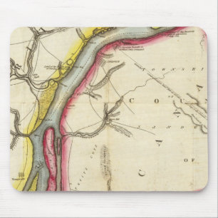 Karte des Flusses Detroit und des angrenzenden Lan Mousepad