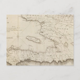 Karte des französischen Teils von St Domingo