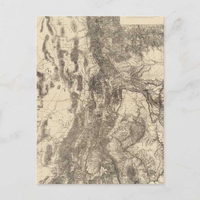 Karte des Gebiets Utah (Vorderseite)