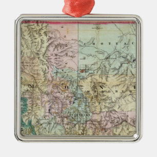 Karte des Gebiets von Montana Ornament Aus Metall