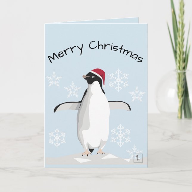 Karte des Geburts Glücklichen Pinguins (Vorderseite)