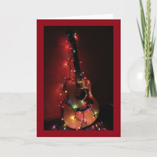 Karte des Gitarristen Weihnachts (Vorderseite)