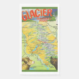 Karte des Glacier National Park Serviette