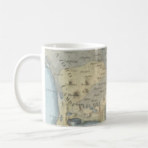 Karte des Golfs von Neapel und von Umgebung Kaffeetasse