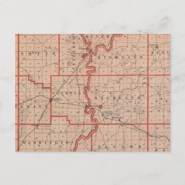 Karte des Greene-Landkreises (Vorderseite)