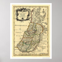 Karte des Heiligen Landes Israel von Bowen 1752