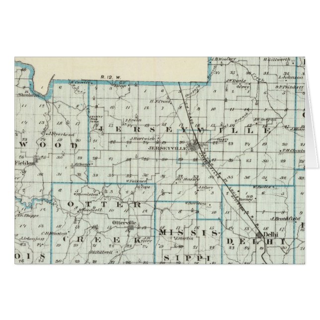 Karte des Jersey-Landkreises (Vorderseite (Horizontal))