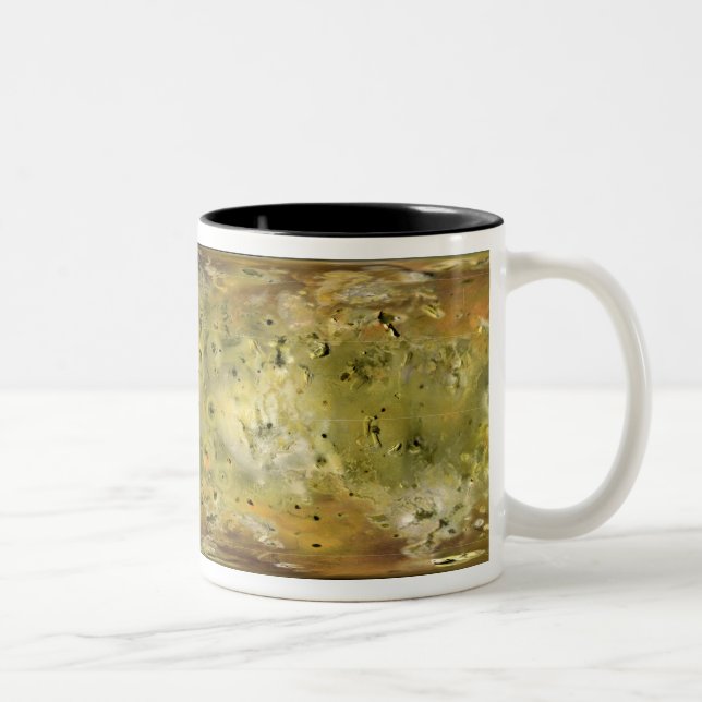 Karte des Jupitermonds Lo Zweifarbige Tasse (Rechts)