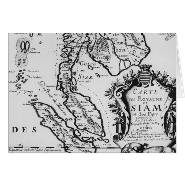 Karte des Königreiches von Siam (Vorderseite (Horizontal))