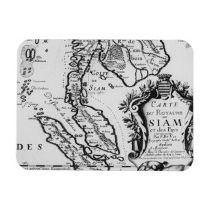 Karte des Königreiches von Siam Magnet