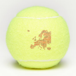 Karte des Kontinentes Europa Tennisbälle