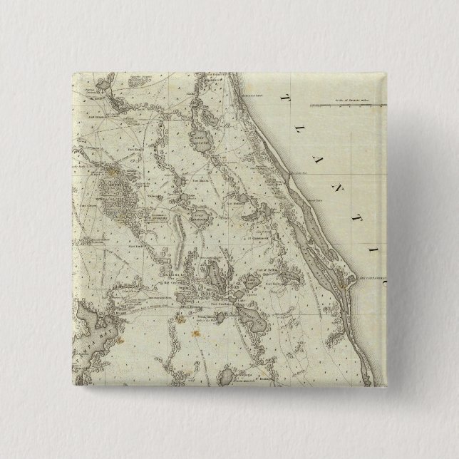 Karte des Kriegssitzes in Florida Button (Vorderseite)