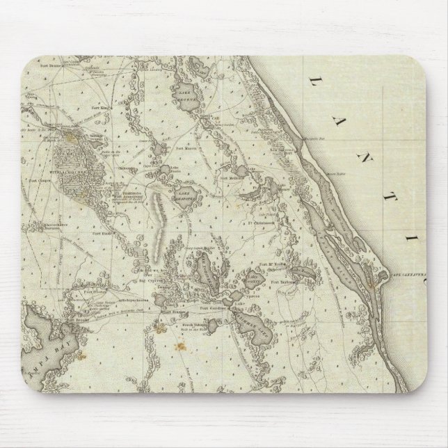 Karte des Kriegssitzes in Florida Mousepad (Vorne)