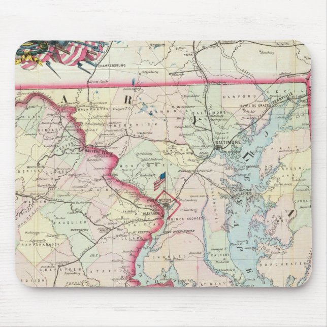 Karte des Kriegssitzes Mousepad (Vorne)