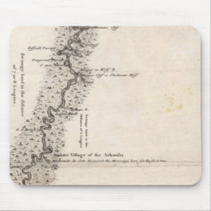 Karte des Kurses des Mississippi 2 Mousepad