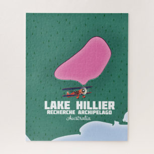 Karte des Lake Hillier in Australien.