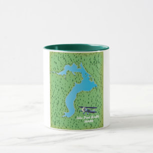 Karte des Lake Pend Oreille Idaho Tasse