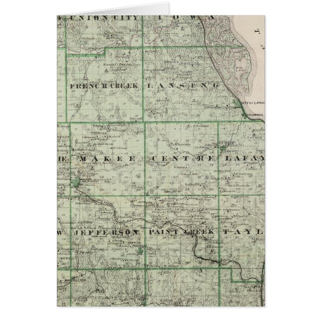 Karte des Landkreises Allamakee (Vorne)