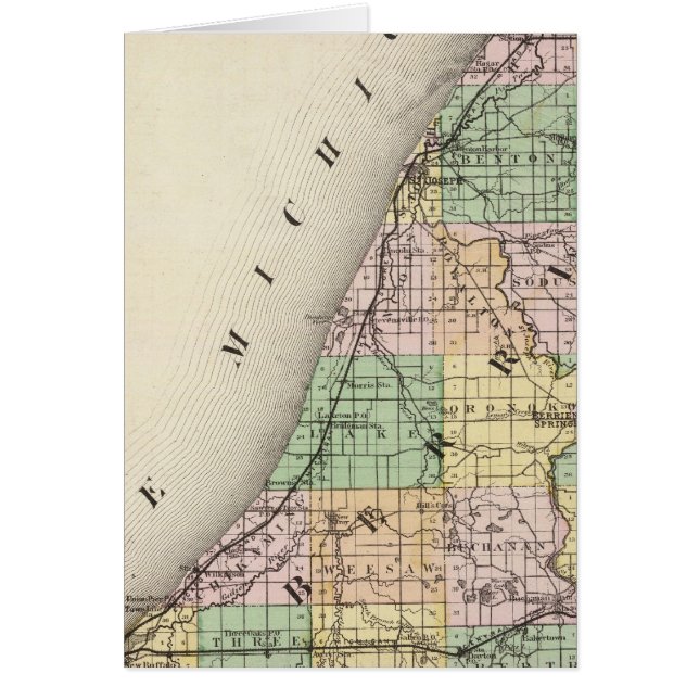 Karte des Landkreises Berrien, Michigan (Vorne)