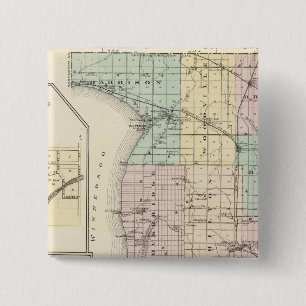 Karte des Landkreises Calumet, Staat von Wisconsin Button