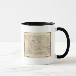 Karte des Landkreises Columbia, Staat von Wisconsi Tasse