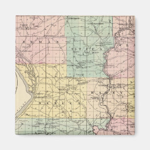 Karte des Landkreises Crawford, Staat von Wisconsi Magnet