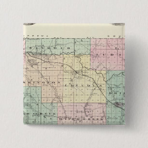 Karte des Landkreises Eau Claire, Staat von Wiscon Button
