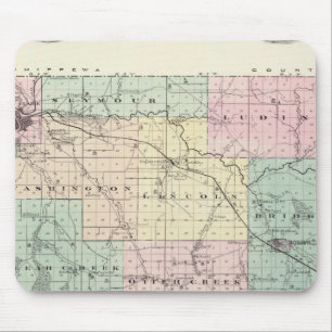 Karte des Landkreises Eau Claire, Staat von Wiscon Mousepad