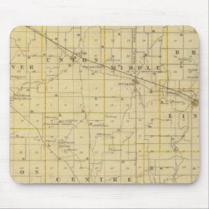 Karte des Landkreises Hendricks Mousepad