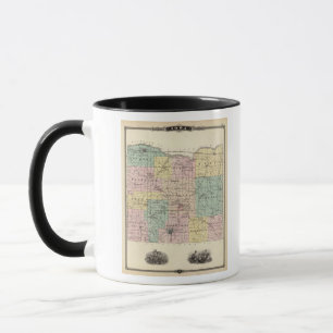 Karte des Landkreises Iowa, Staat von Wisconsin Tasse