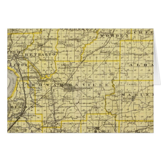 Karte des Landkreises Madison (Vorderseite (Horizontal))