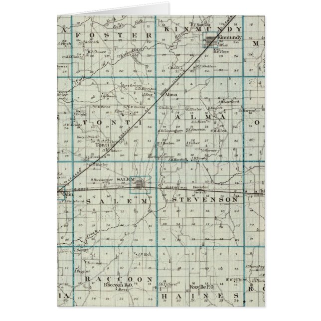 Karte des Landkreises Marion (Vorne)