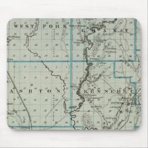 Karte des Landkreises Monona, Staat von Iowa 2 Mousepad