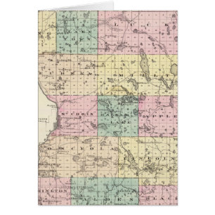 Karte des Landkreises Polk, Staat von Wisconsin