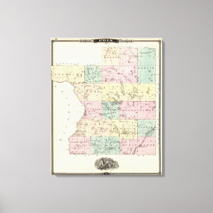 Karte des Landkreises Polk, Staat von Wisconsin Leinwanddruck