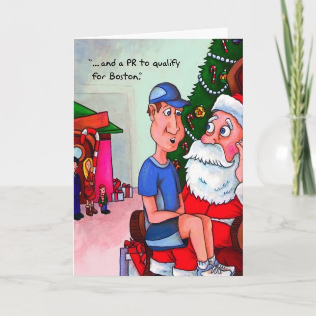 Karte des Läufers Weihnachts- Sankt Schoss (Vorderseite)