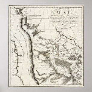 Karte des Missouris Poster
