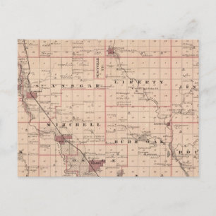 Karte des Mitchell-Landkreises, Staat von Iowa