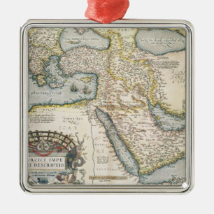 Karte des Mittlere Ostens Ornament Aus Metall