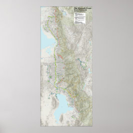 Karte des Netzes "Wasatch Front Train" Poster