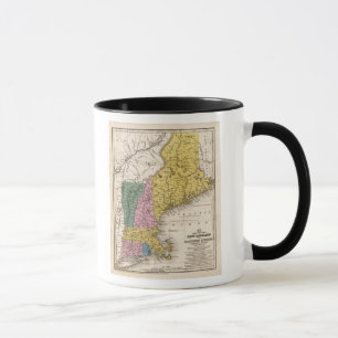 Karte des Neuenglands oder der östlichen Staaten Tasse