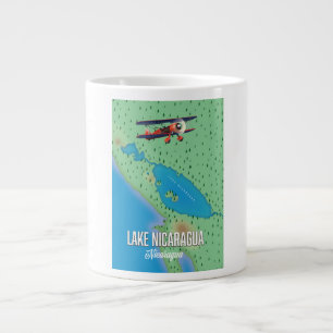 Karte des Nicaragua-Sees, Nicaragua Jumbo-Tasse