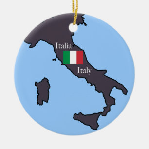 Karte des Ornaments Italien Keramikornament