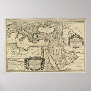 Karte des Osmanischen Reiches (1680) Poster