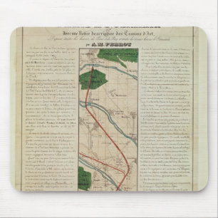 Karte des Paris zu St- Germaineisenbahn, vorbei Mousepad