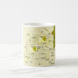 Karte des Pyramidenkomplexes Diagramm Kaffeetasse