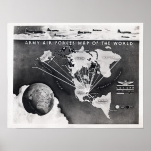 Karte des Quadrats und stationären flachen des Poster