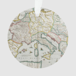 Karte des Reiches von Karl der Große Ornament