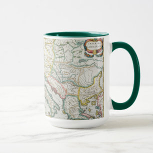 Karte des Reiches von Karl der Große Tasse