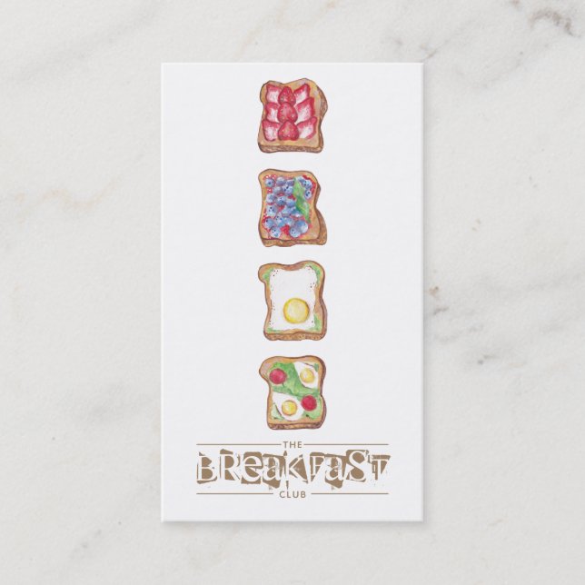 Karte des Restaurants mit dem Logo "Wasserfarbe" (Vorderseite)